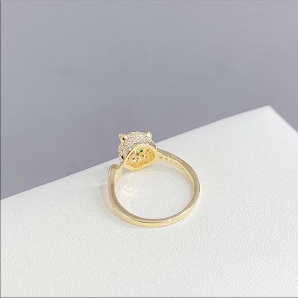 NWT Gold Panther Ring 14K Gold Plated | Spoon style - Picture 7 of 9